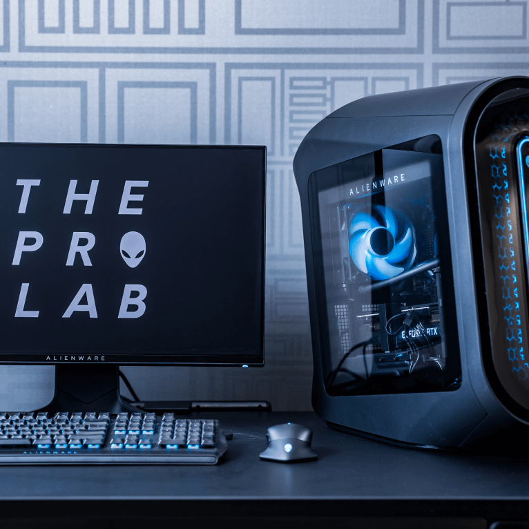alienware desktop computer blue